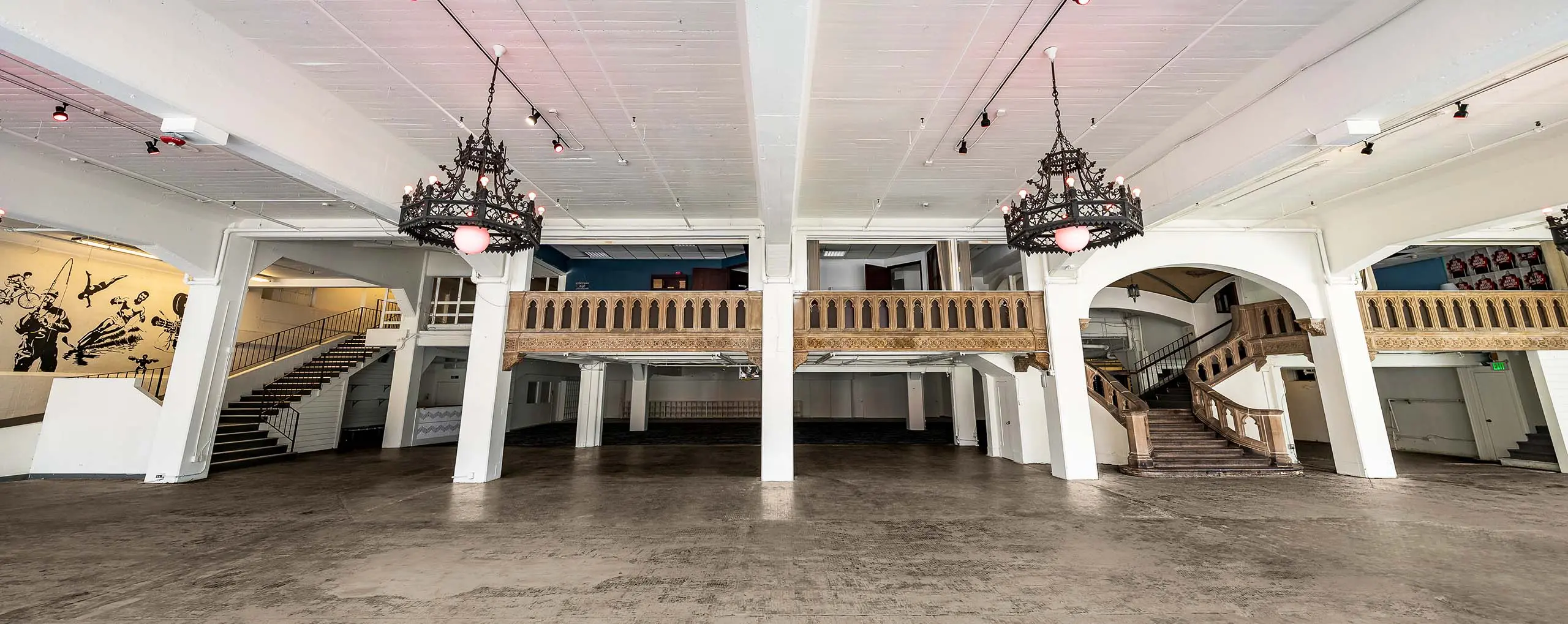 Denver Event Venue, Sports Castle, Floor 1, Stairs, Vacant, Day