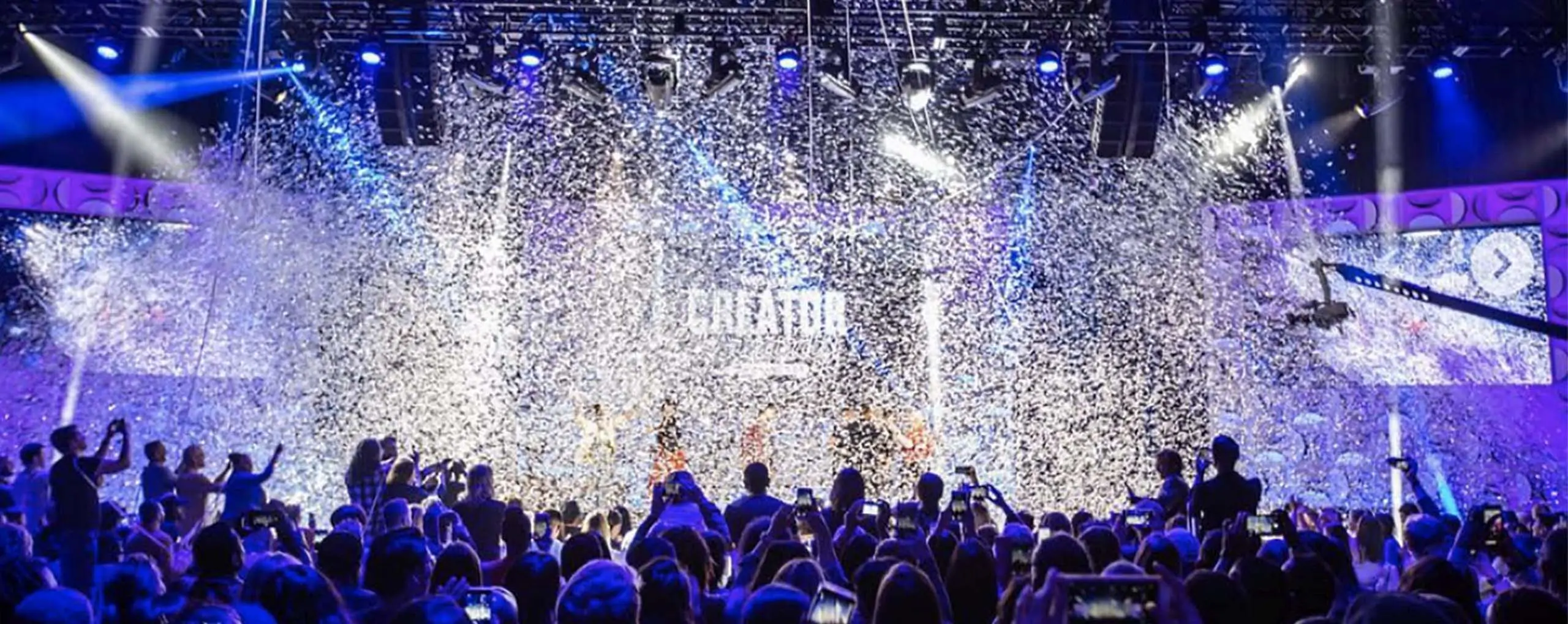 San Francisco Event Venue, Palace of Fine Arts, Interior, Event, Conference, Crowd, Confetti, Night