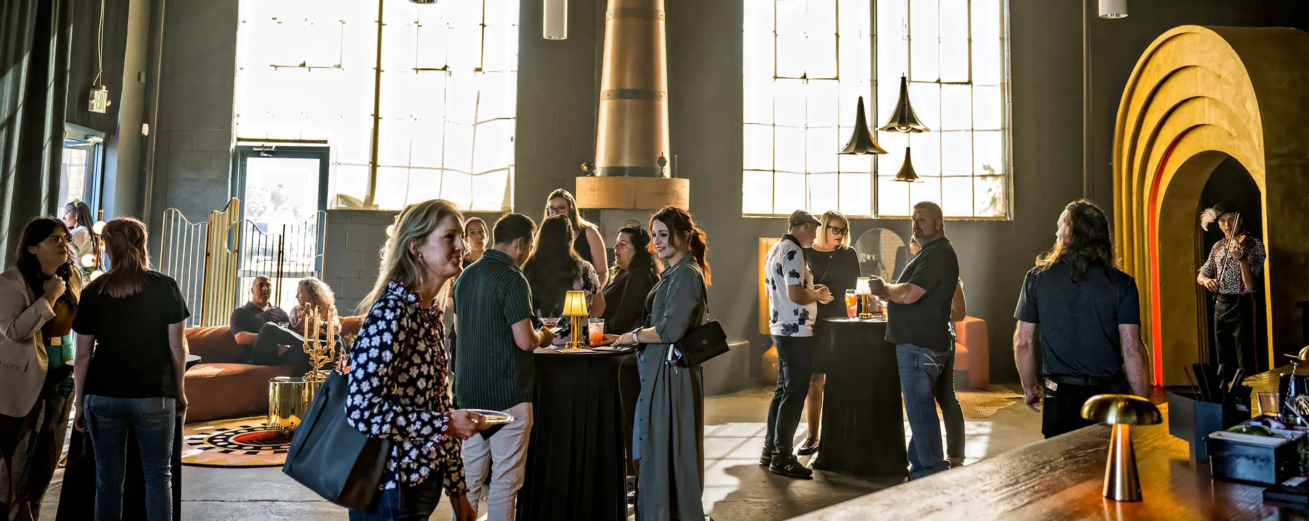 Denver Event Venue, The Arch, Interior, Bar, Event, Crowd, Day