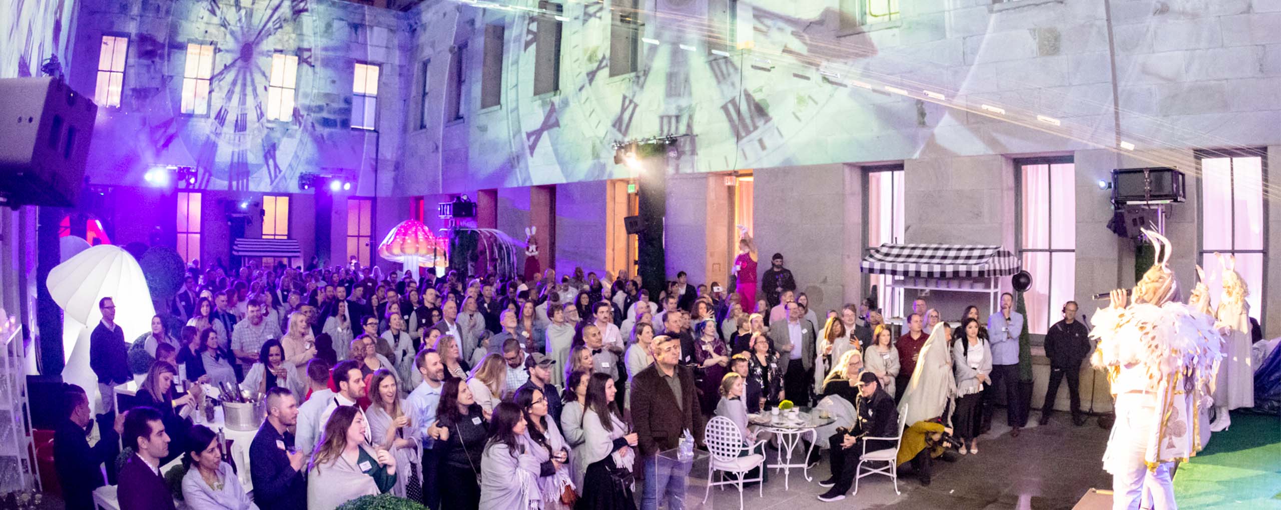 San Francisco The Mint Exterior Courtyard Event Crowd Night
